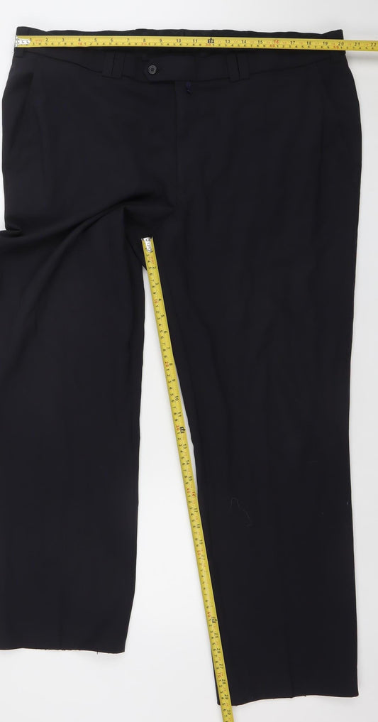 Meyer Men’s Black Monza 42x30 Chino Trousers Cotton Blend