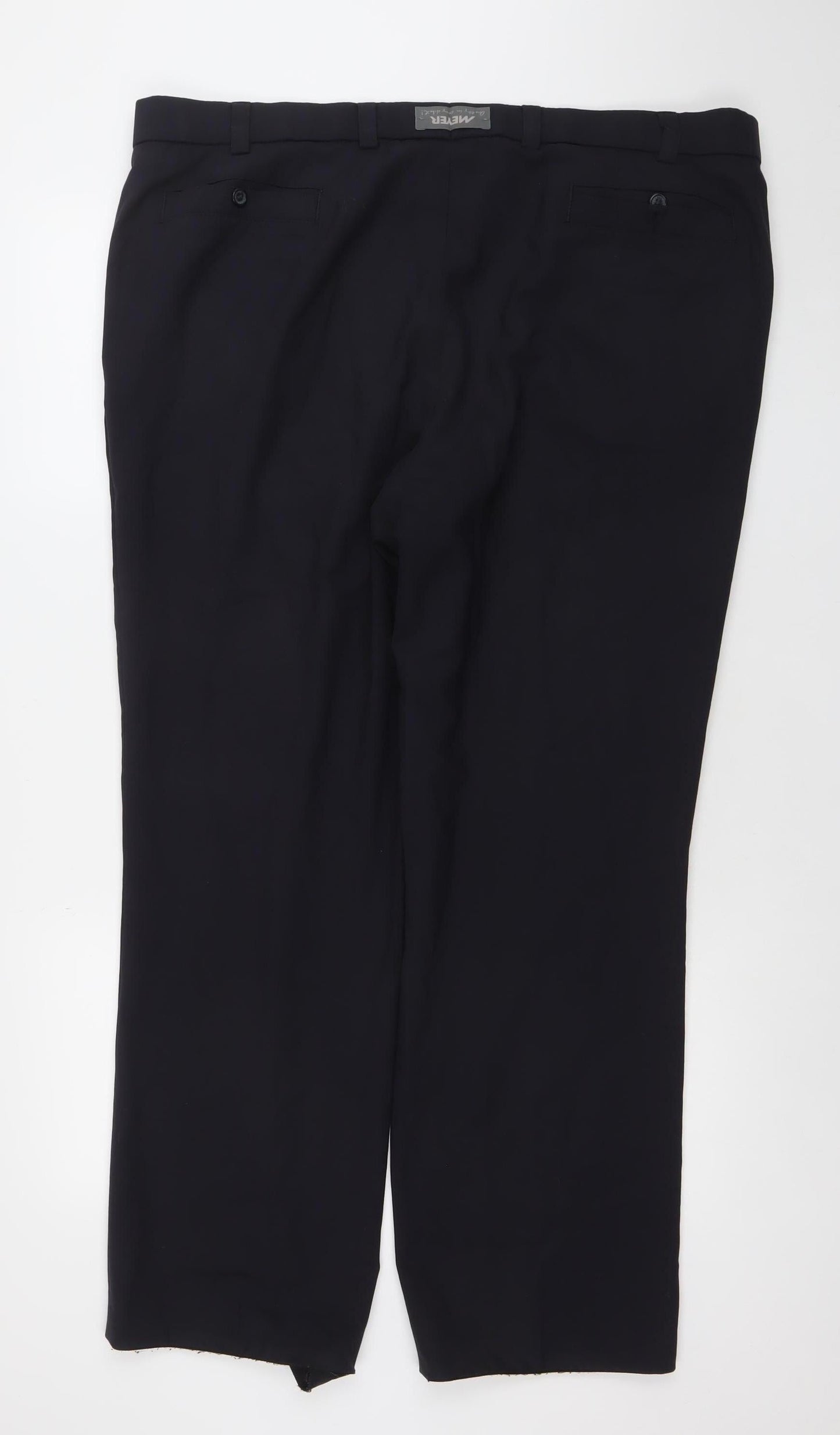 Meyer Men’s Black Monza 42x30 Chino Trousers Cotton Blend