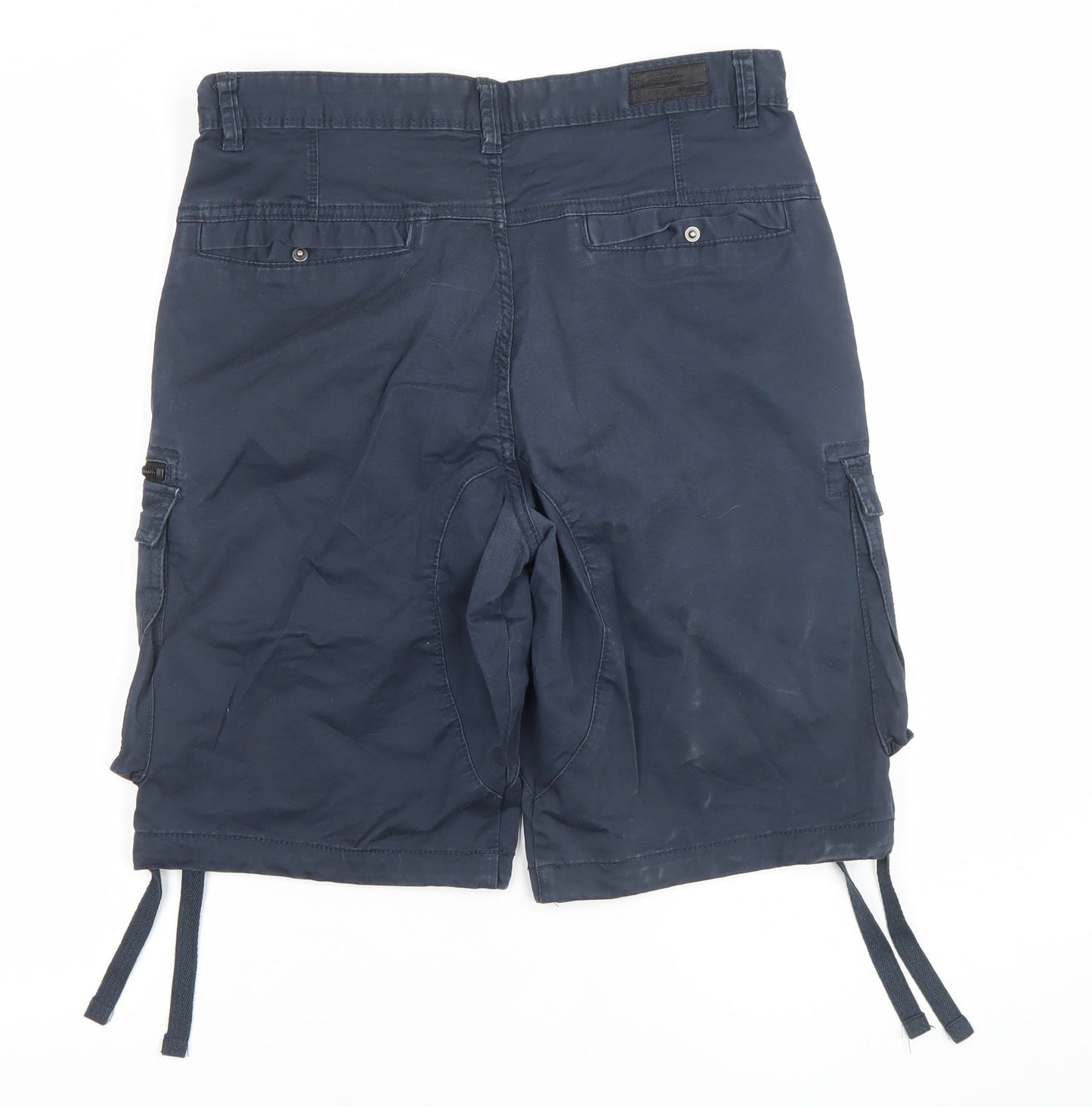 Denim Co. Men's Blue Cargo Shorts Size 32 Regular Fit Outdoor Style