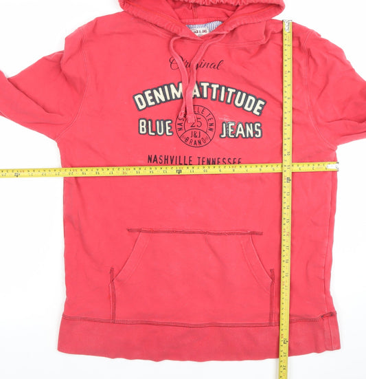 Womens UK Size XL JACK & JONES Red Pullover Hoodie