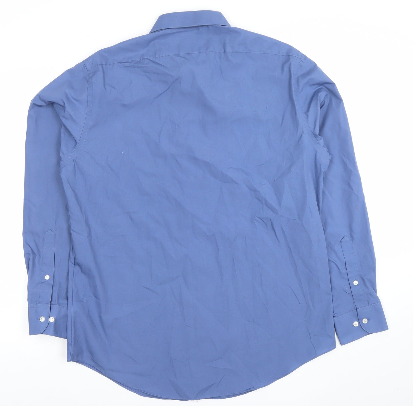 Mens UK Collar Size L Arrow Smart Blue  Dress Shirt