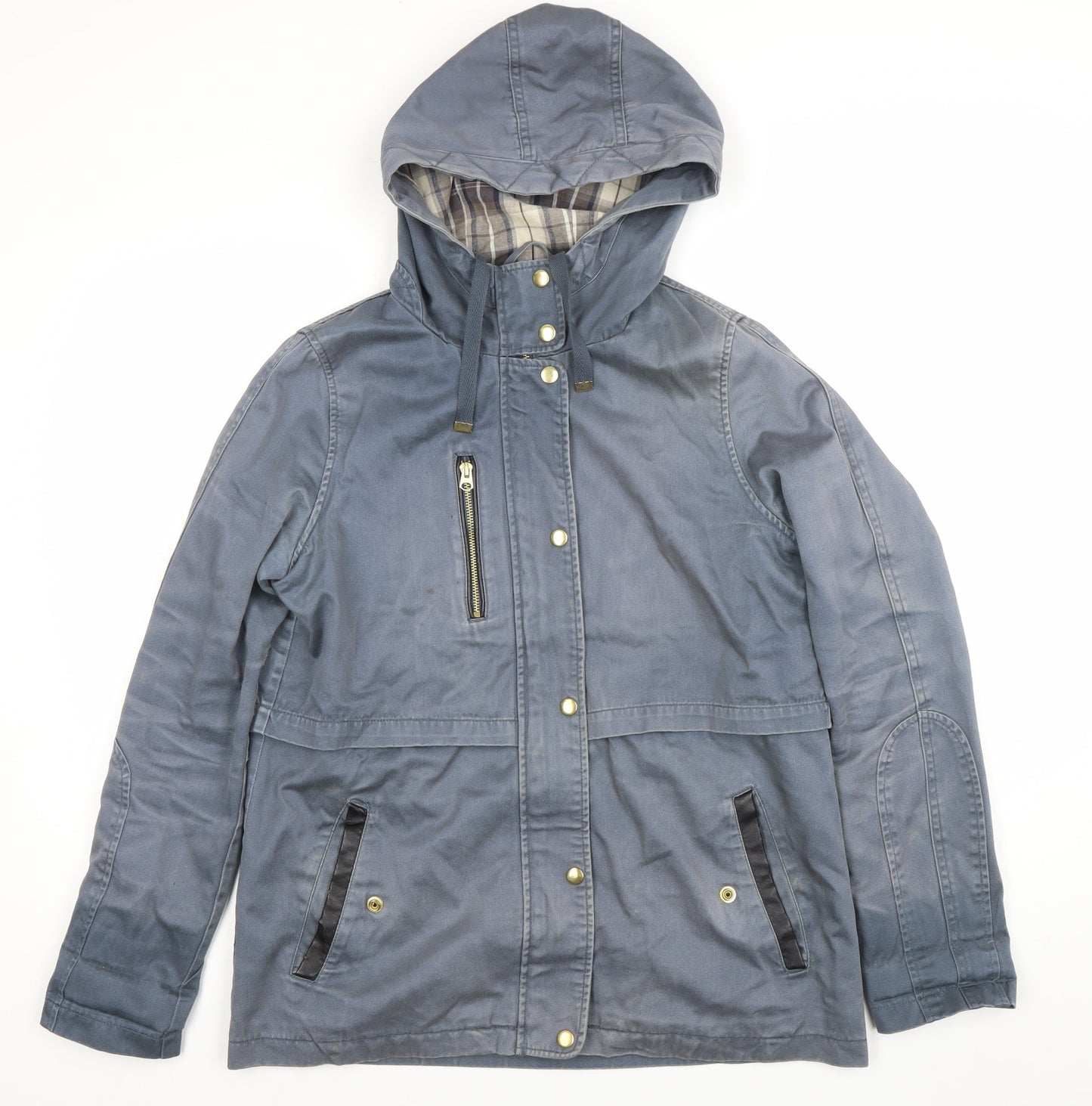 Womens UK Size 12 Topshop Blue Parka Coat