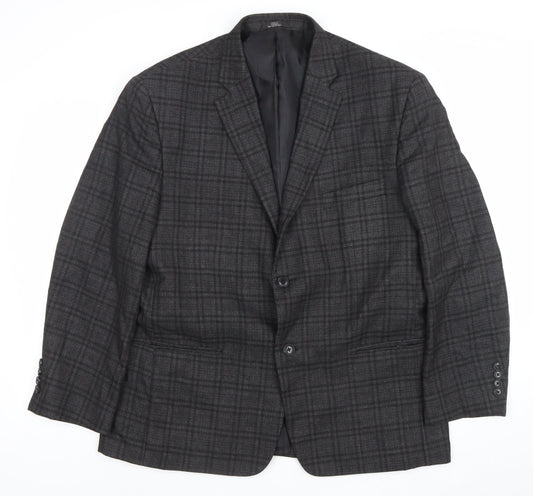 Mens UK Size 44S Haggar Regular Grey Suit Jacket