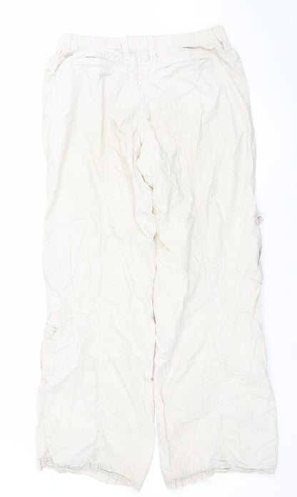 BDG Women’s Beige Cargo Trousers M Cotton Wide-Leg Casual