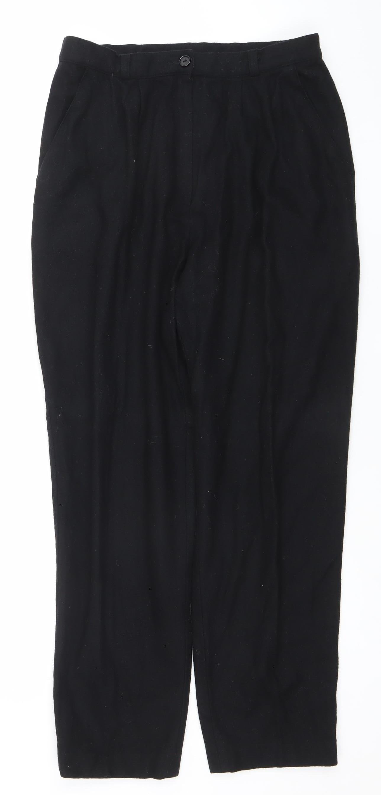 Womens UK Size 16 Canda Regular Fit Business Casual Black Trousers