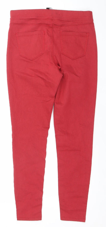 Pep & Co Women's Red Skinny Jeans Size 10 Stretch Denim