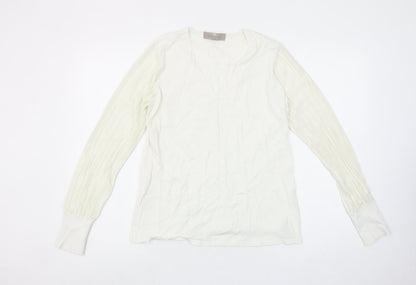 Womens UK Size 14 Paul Costelloe Living Ivory Basic Blouse