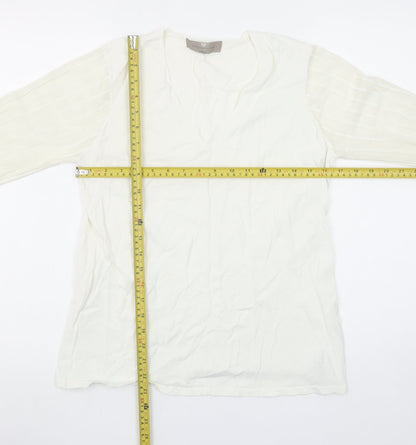 Womens UK Size 14 Paul Costelloe Living Ivory Basic Blouse
