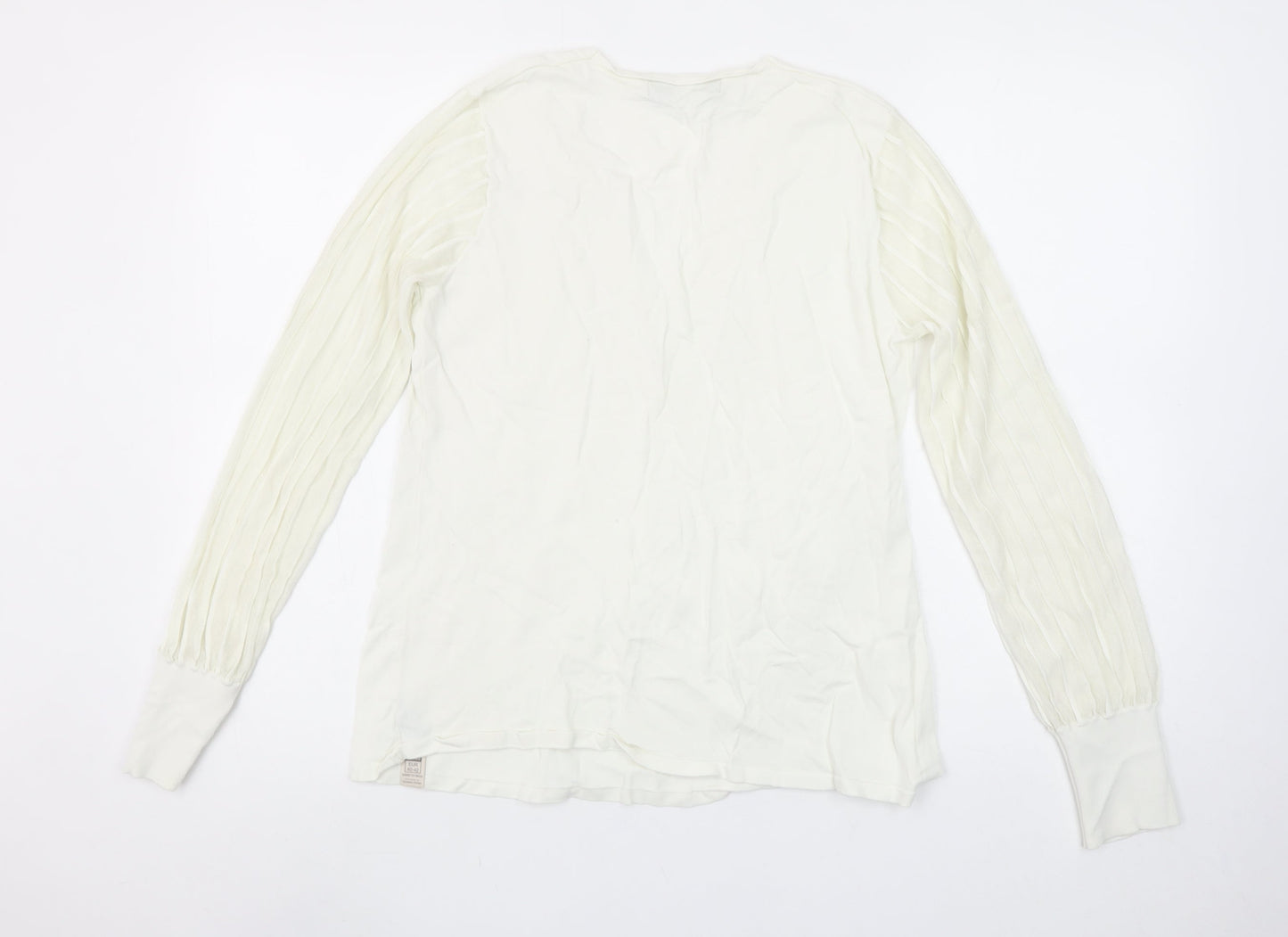 Womens UK Size 14 Paul Costelloe Living Ivory Basic Blouse