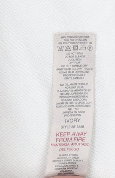 Womens UK Size 14 Paul Costelloe Living Ivory Basic Blouse