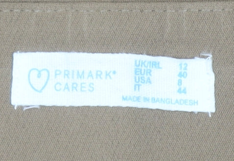 Primark Women’s Beige Size 12 Tailored Tapered Trousers