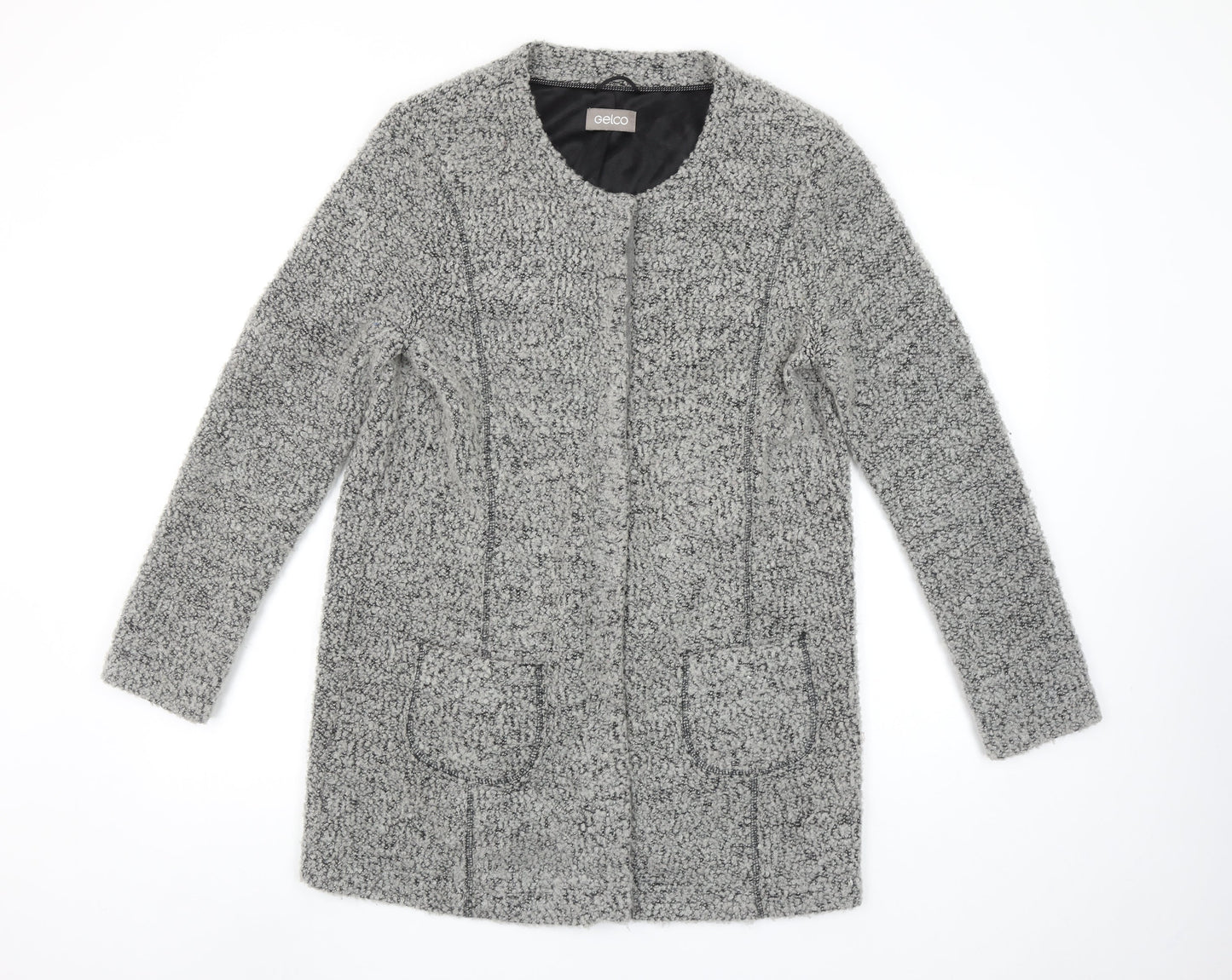 Womens UK Size 12 Gelco Grey Cardigan Jumper