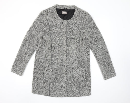 Womens UK Size 12 Gelco Grey Cardigan Jumper