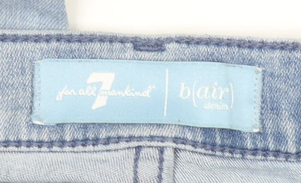 Womens UK Size 28 7 For All Mankind Slim Fit Skinny Blue Jeans