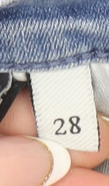 Womens UK Size 28 7 For All Mankind Slim Fit Skinny Blue Jeans