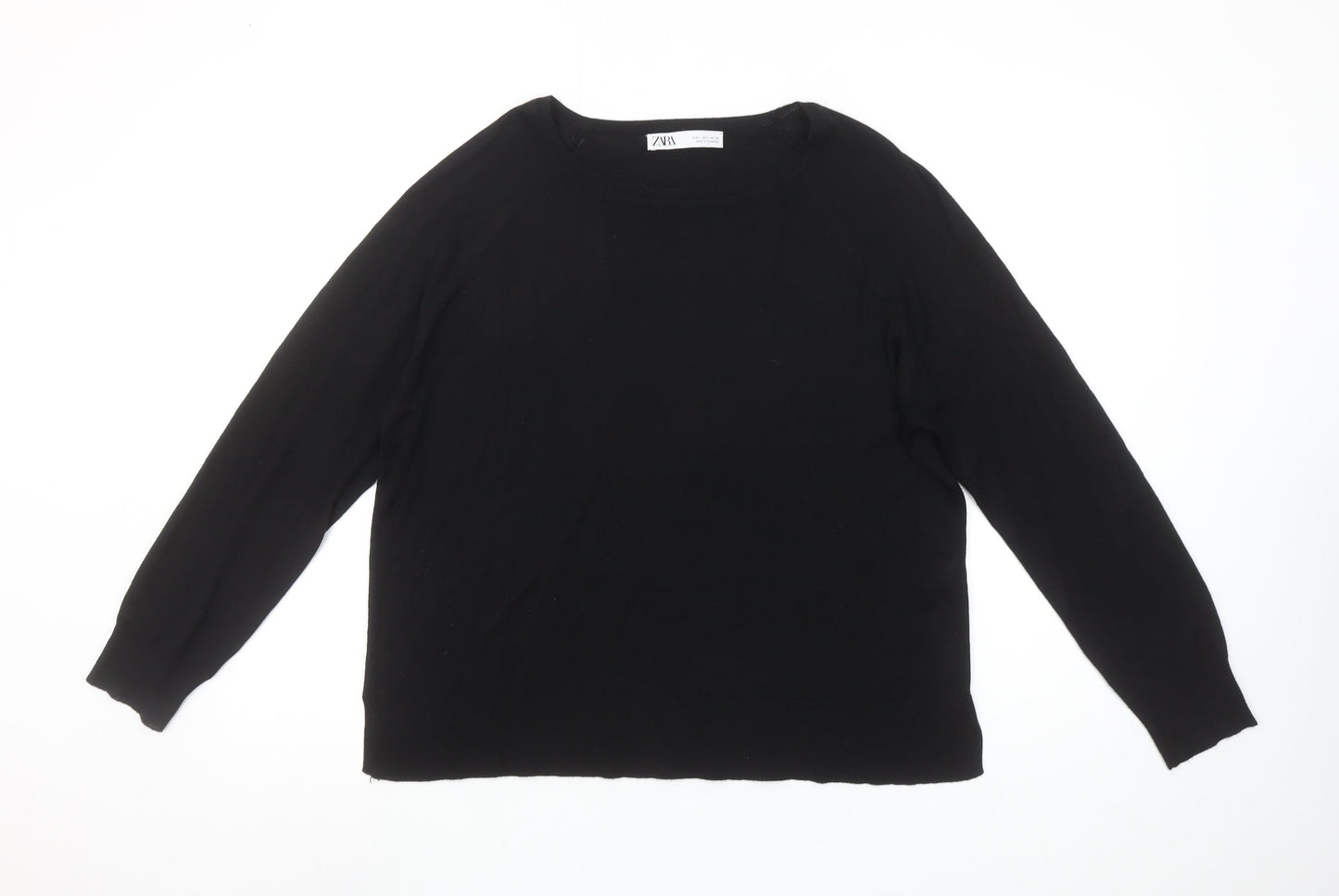 Womens UK Size 12 Zara Black Pullover Jumper