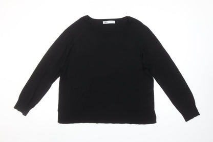 Womens UK Size 12 Zara Black Pullover Jumper