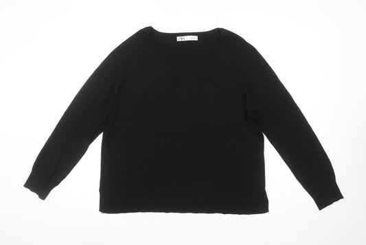 Womens UK Size 12 Zara Black Pullover Jumper