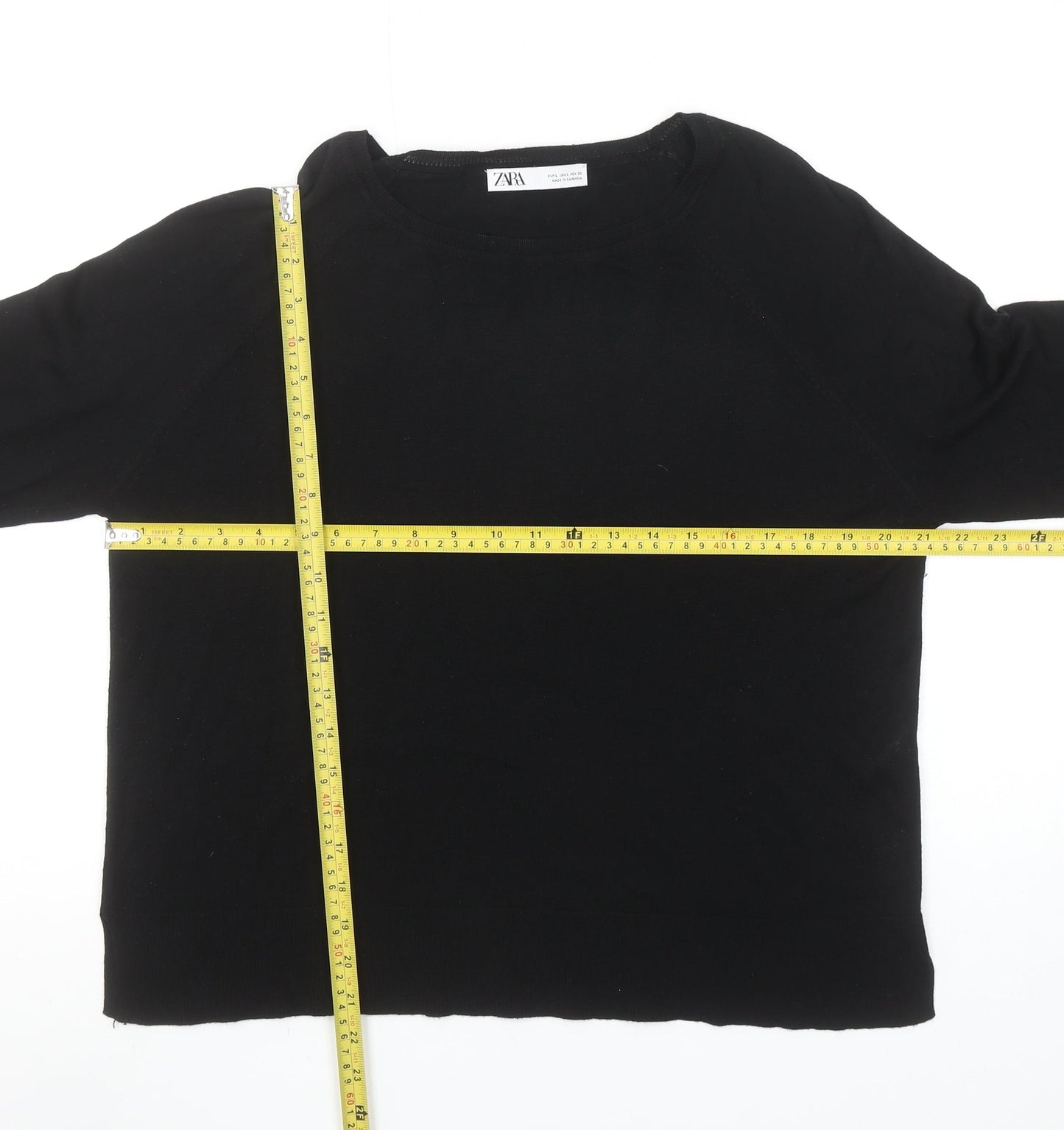 Womens UK Size 12 Zara Black Pullover Jumper