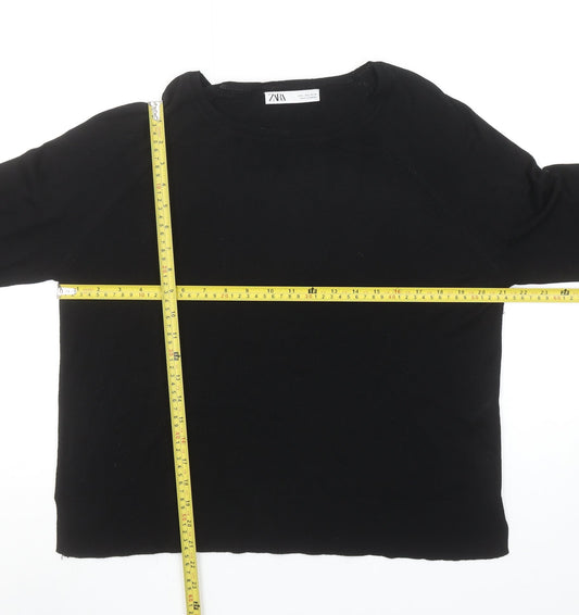 Womens UK Size 12 Zara Black Pullover Jumper