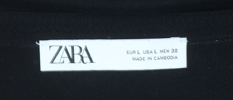 Womens UK Size 12 Zara Black Pullover Jumper
