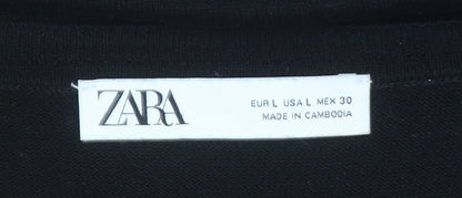 Womens UK Size 12 Zara Black Pullover Jumper