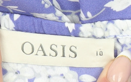 Womens UK Size 10 Oasis Purple Off the Shoulder Blouse