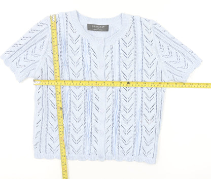 Primark Women’s Blue Short Sleeve Knit Cardigan Size S