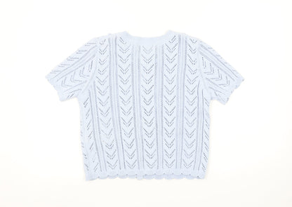 Primark Women’s Blue Short Sleeve Knit Cardigan Size S