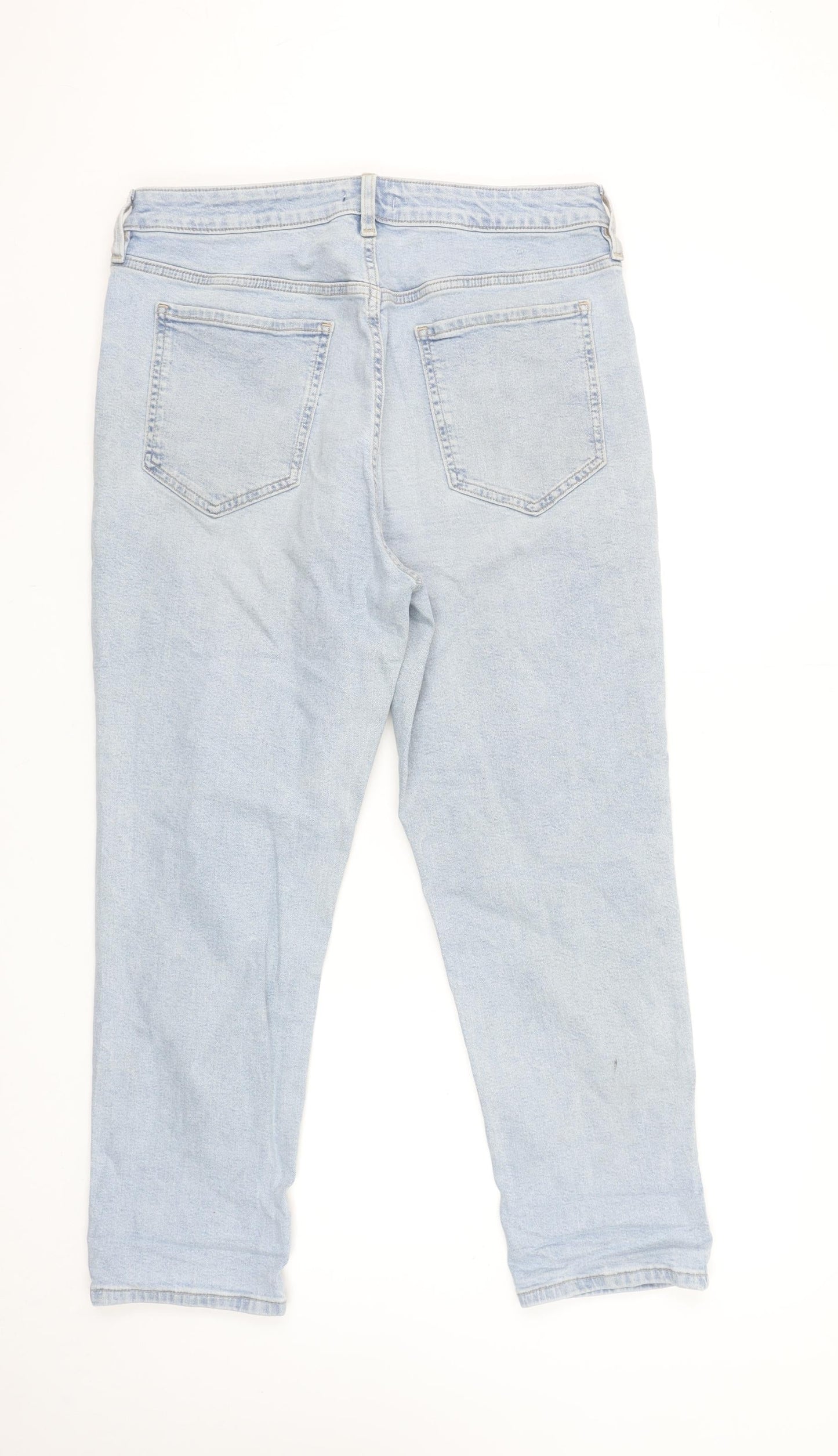 F&F Women’s Blue Light Wash Denim Jeans Size 14 Regular Fit