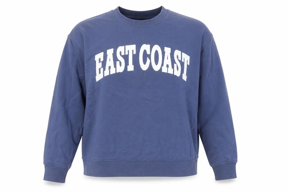 Dunnes Women Blue Large Pullover Sweatshirt East Coast Print