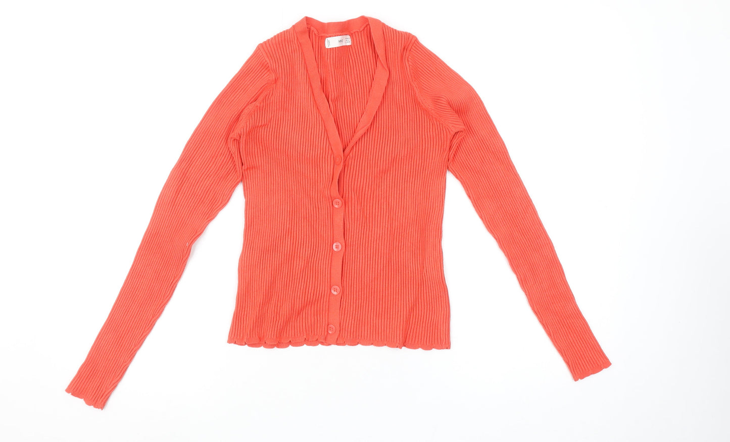 Womens UK Size 12 MNG Orange Cardigan Jumper
