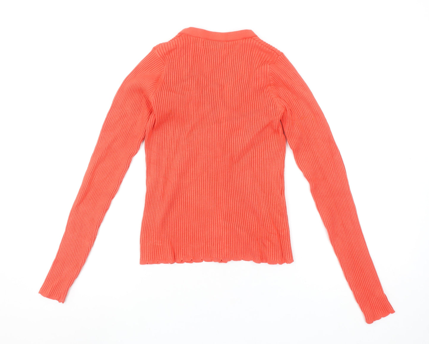 Womens UK Size 12 MNG Orange Cardigan Jumper