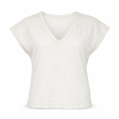 Womens UK Size S Springfield Ivory Basic T-Shirt