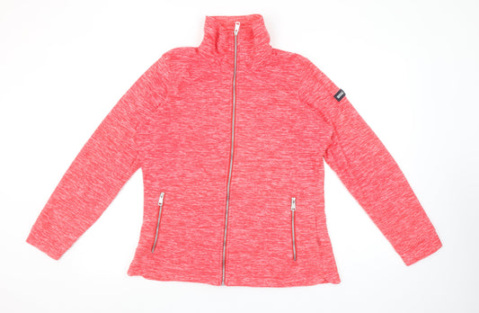 Regatta Womens Pink Full Zip Fleece Jacket Size 14 Outdoor Casual