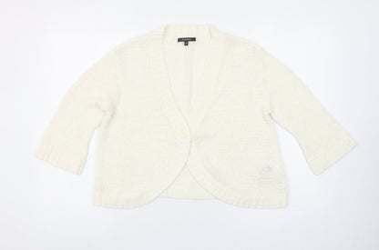 Womens UK Size M Dunnes Ivory Cardigan Jumper