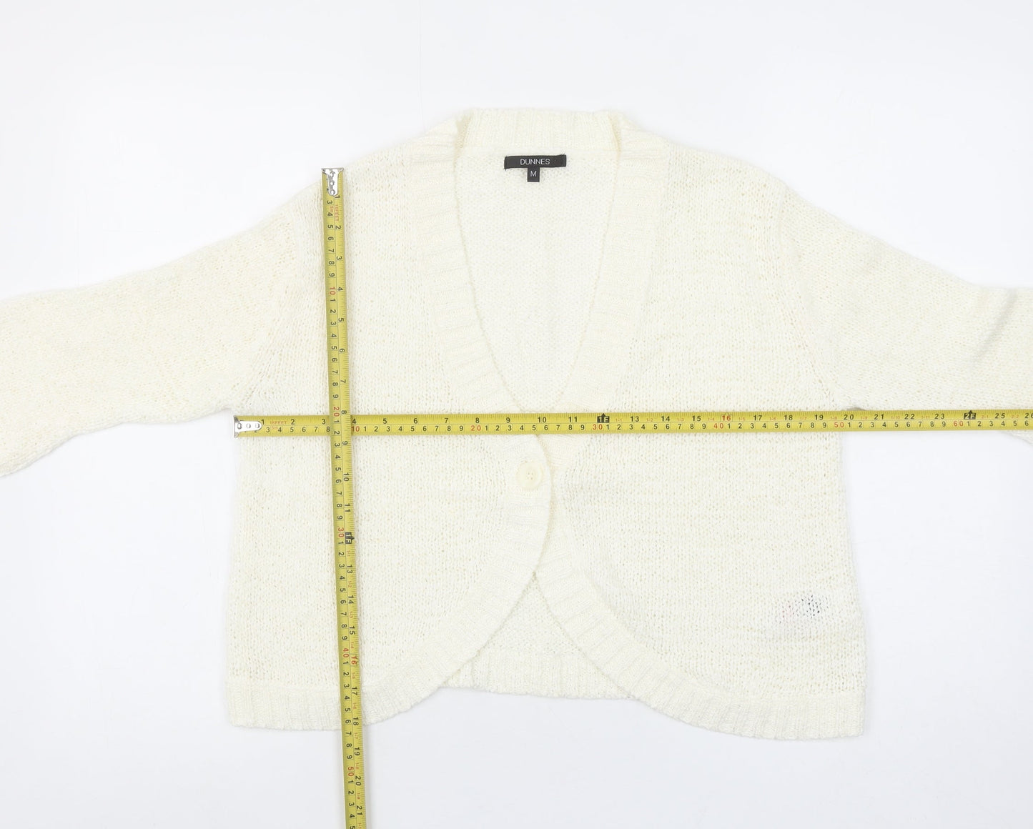 Womens UK Size M Dunnes Ivory Cardigan Jumper