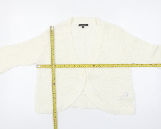 Womens UK Size M Dunnes Ivory Cardigan Jumper