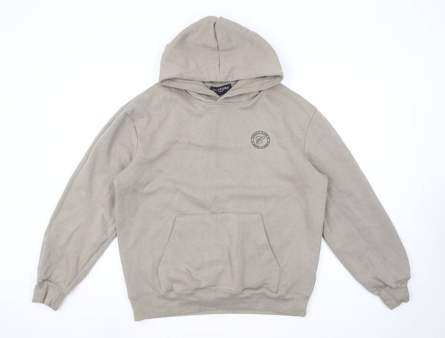 Womens UK Size M Closure London Beige Pullover Hoodie