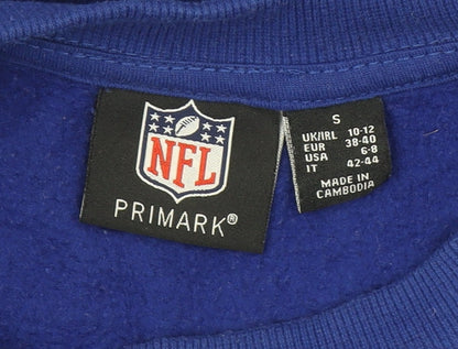 Primark NFL New York Giants Blue Sweatshirt Women S 10-12 Crew Neck Pullover