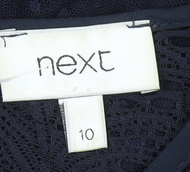 Next Women’s Blue Lace Midi Fit & Flare Dress Size 10