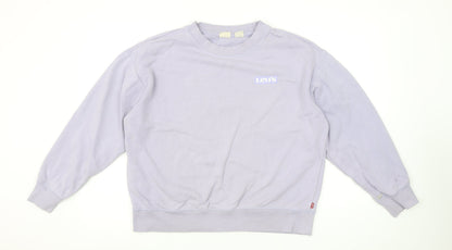 Womens UK Size L Levi's Purple Pullover Sweatshirt