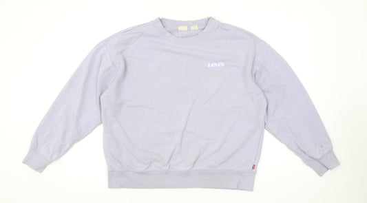 Womens UK Size L Levi's Purple Pullover Sweatshirt
