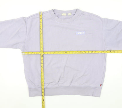 Womens UK Size L Levi's Purple Pullover Sweatshirt