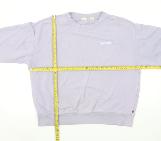 Womens UK Size L Levi's Purple Pullover Sweatshirt