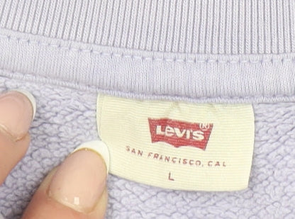Womens UK Size L Levi's Purple Pullover Sweatshirt
