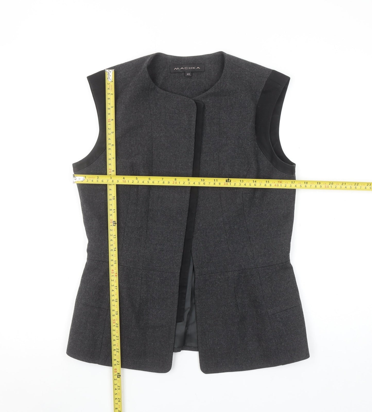 Womens UK Size 12 Machka Regular Grey Suit Waistcoat