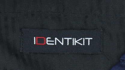 Identikit Men’s Blue 34L Regular Fit Formal Trousers