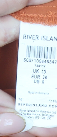 Womens UK Size 10 River Island Brown Basic Blouse