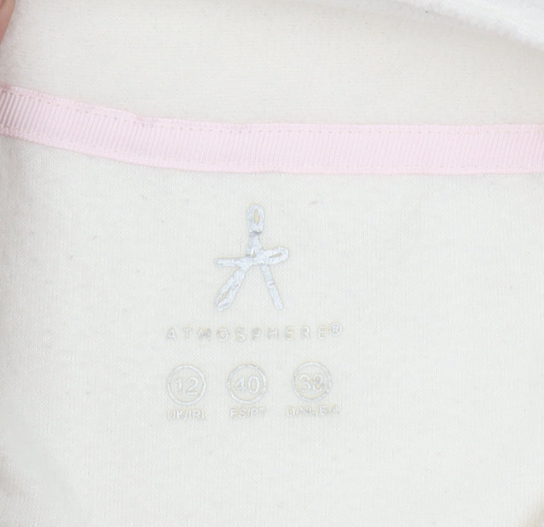 Womens UK Size 12 Atmosphere Ivory Pullover Sweatshirt
